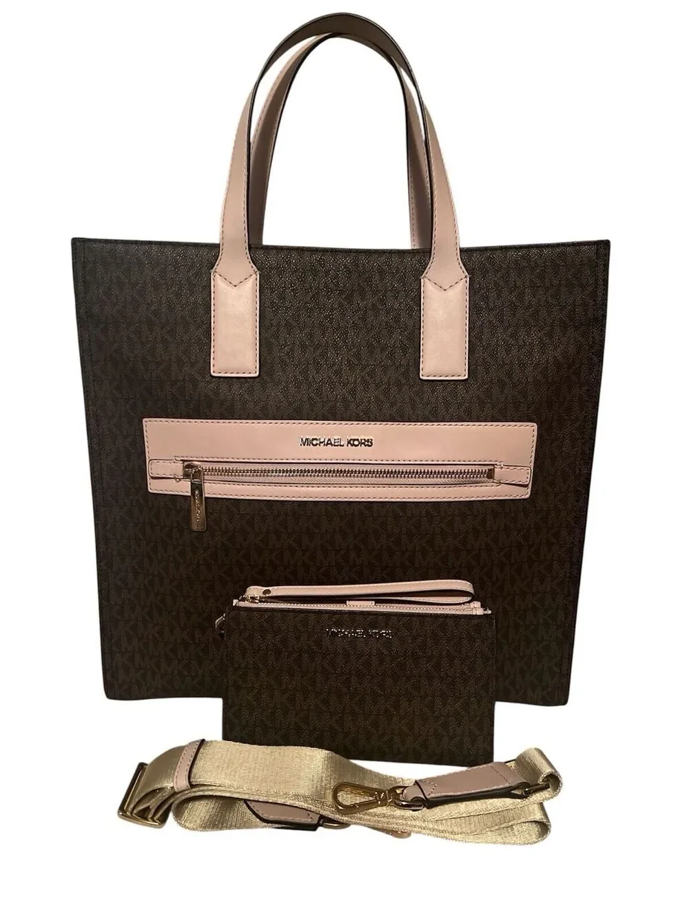 MK33. Michael Kors Kenly Large North South Tote Bag w/wallet